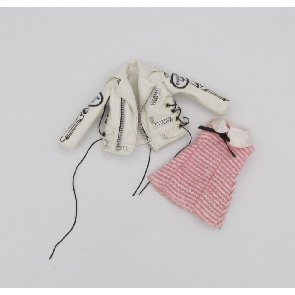 Rainbow Shadow High Heather Grayson White Leather Moto Jacket Skeleton Dress